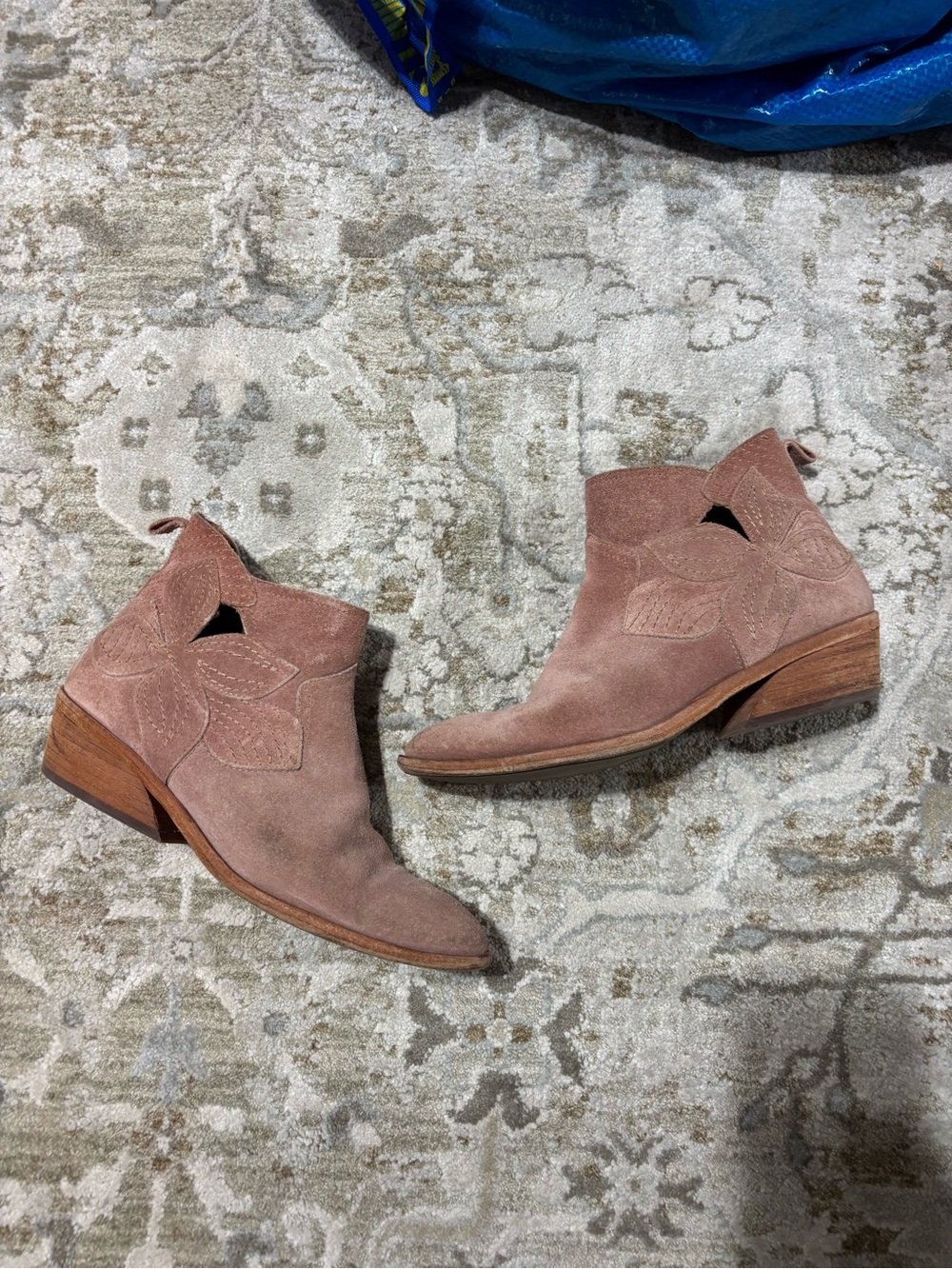 Frye Farrah floral suede bootie size 8 women